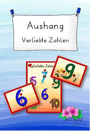 Verliebte Zahlen Aushang