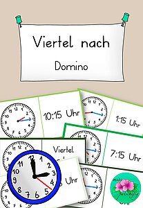 Uhr Viertel Stunden Domino