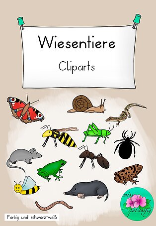 Cliparts Wiesentiere