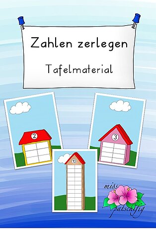 Zahlenraum 20 Zahlen zerlegen Tafelmaterial