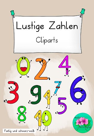 Cliparts lustige Zahlen
