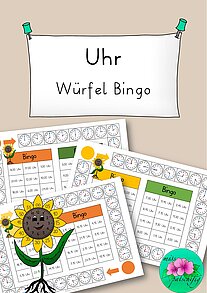 Mathematik Grundschule Uhr Bingo