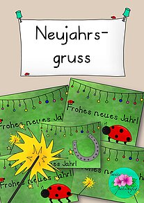 Grundschule Neujahrskärtchen