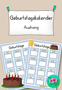 Schule Geburtstagskalender Klassenzimmer