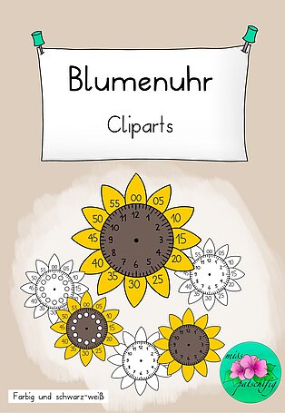 Cliparts Blumenuhr
