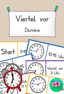 Uhr Domino Viertel vor