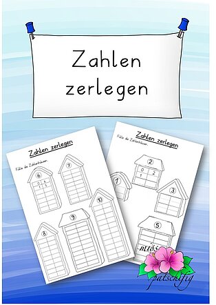 Zahlenraum 20 Zahlen zerlegen Arbeitsblatt