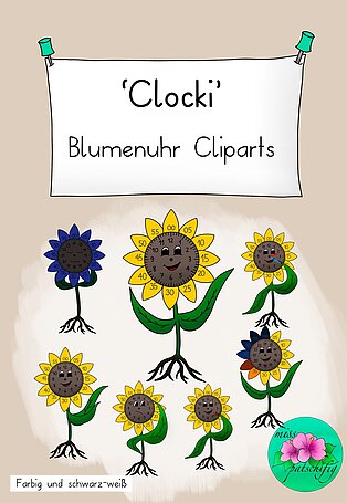 Cliparts Blumenuhr