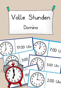 uhr volle Stunden Domino