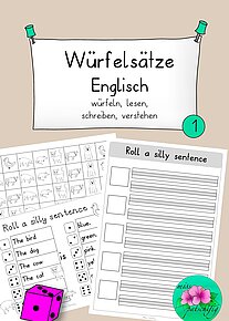 Englisch English Würfelsätze Dice Sentence Animals