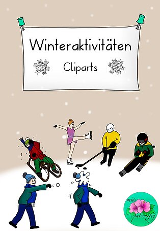 Cliparts Winteraktivitäten
