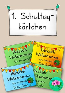 Erster Schultag Kärtchen