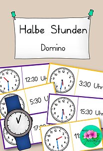 Uhr halbe Stunden Domino