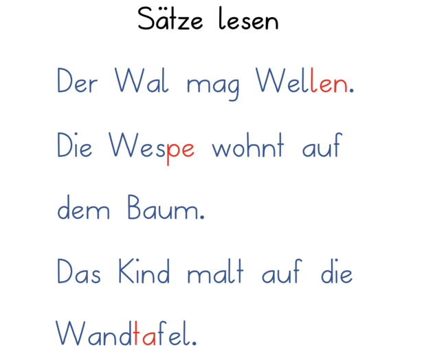 Sätze lesen