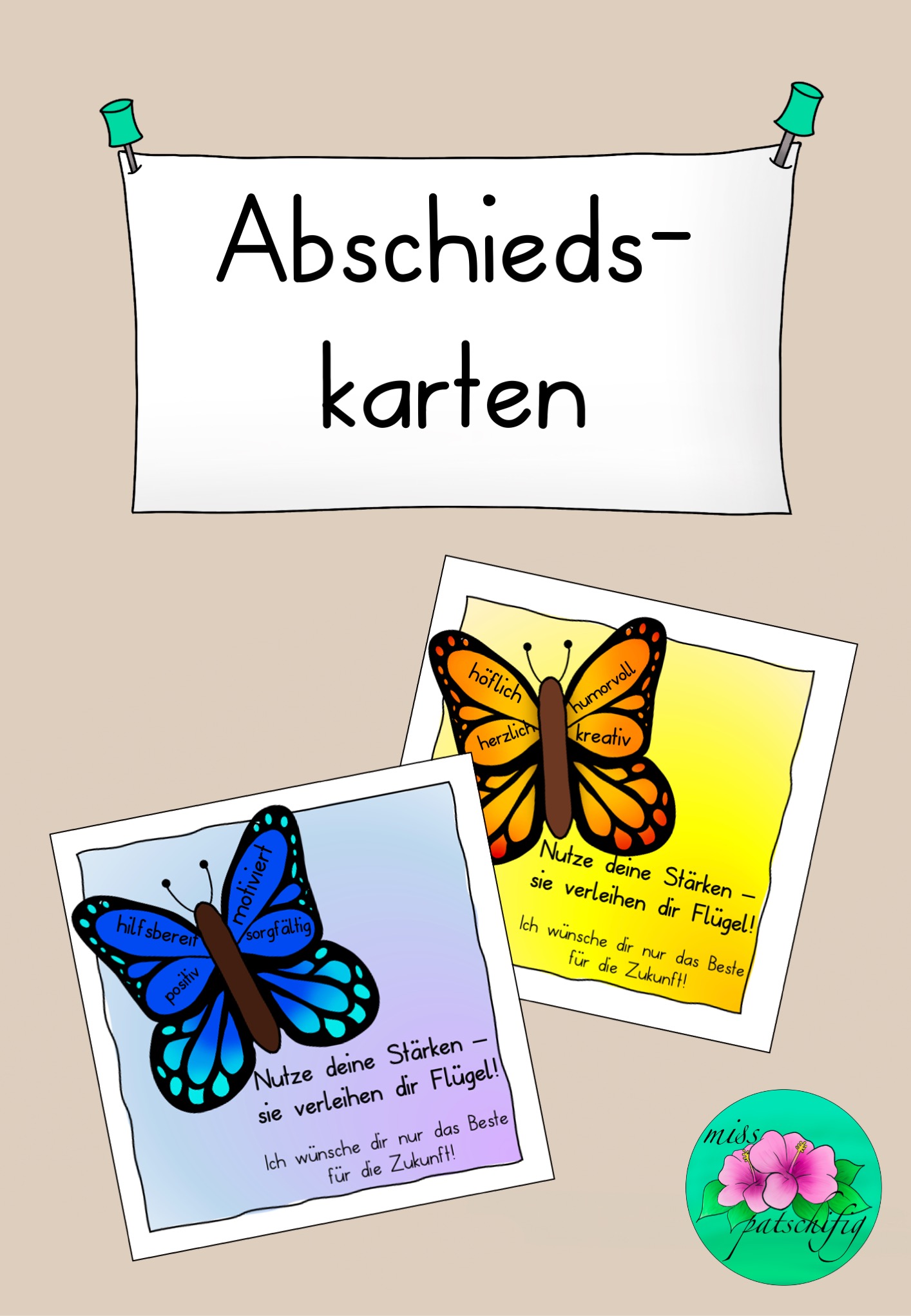Abschiedskarten Schmetterling