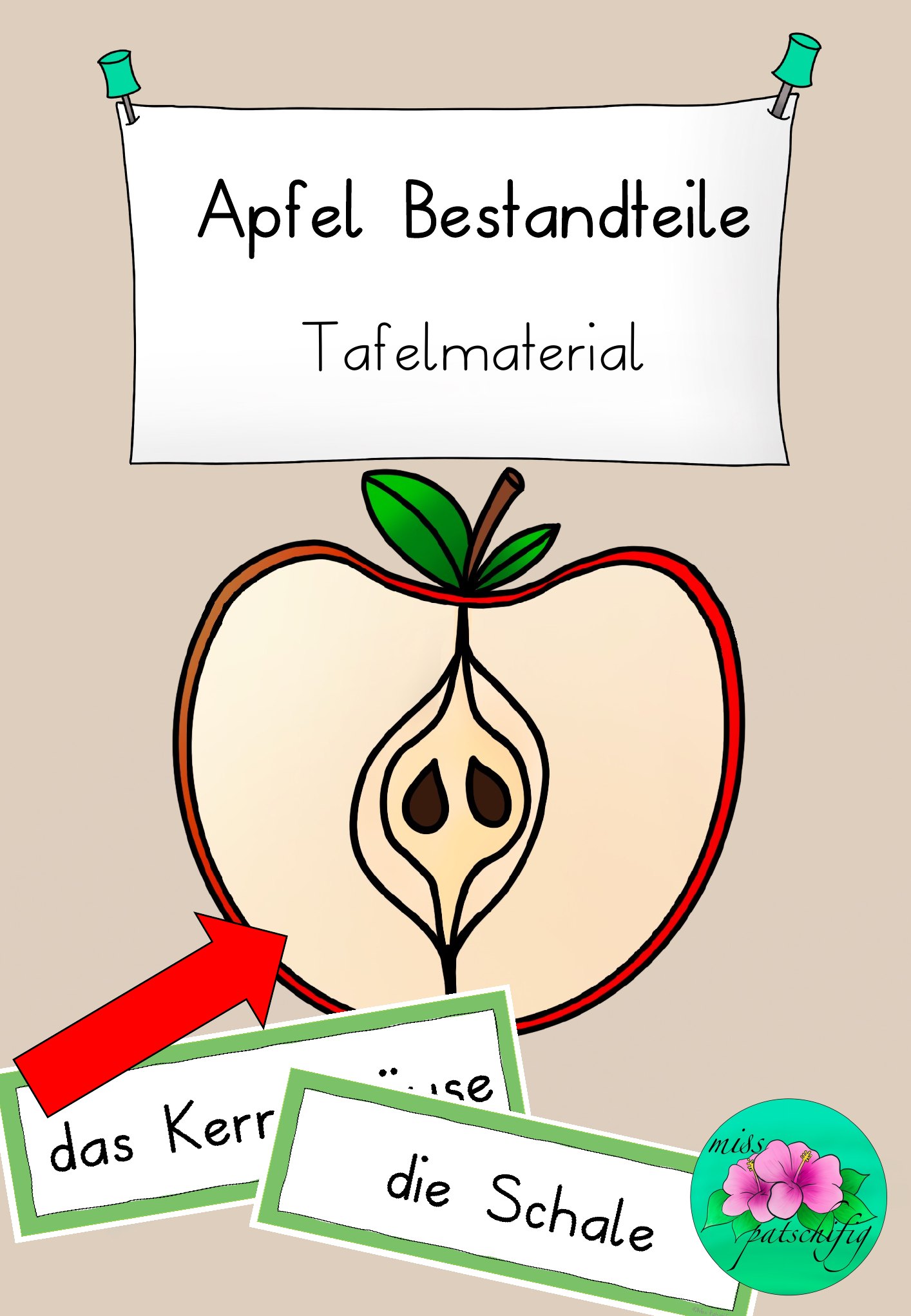 Apfel Tafelmaterial Bestandteile