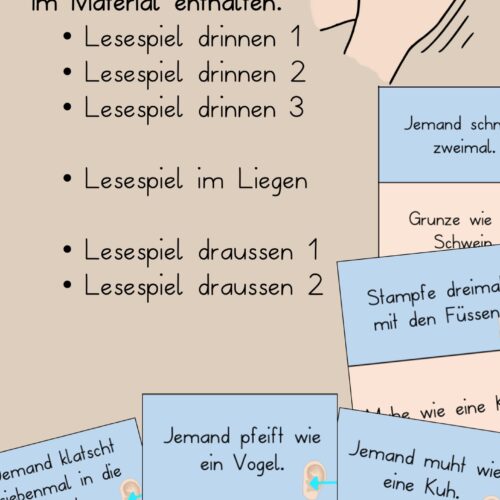 Lesespiel Unterrichtsmaterial