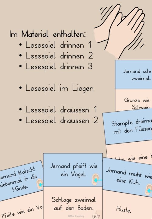 Lesespiel Unterrichtsmaterial