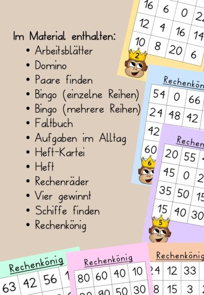 Einmaleins Unterrichtsmaterial