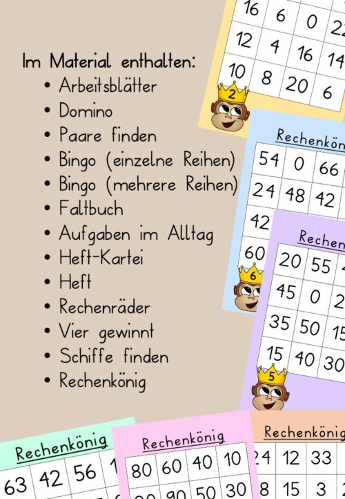 Einmaleins Unterrichtsmaterial