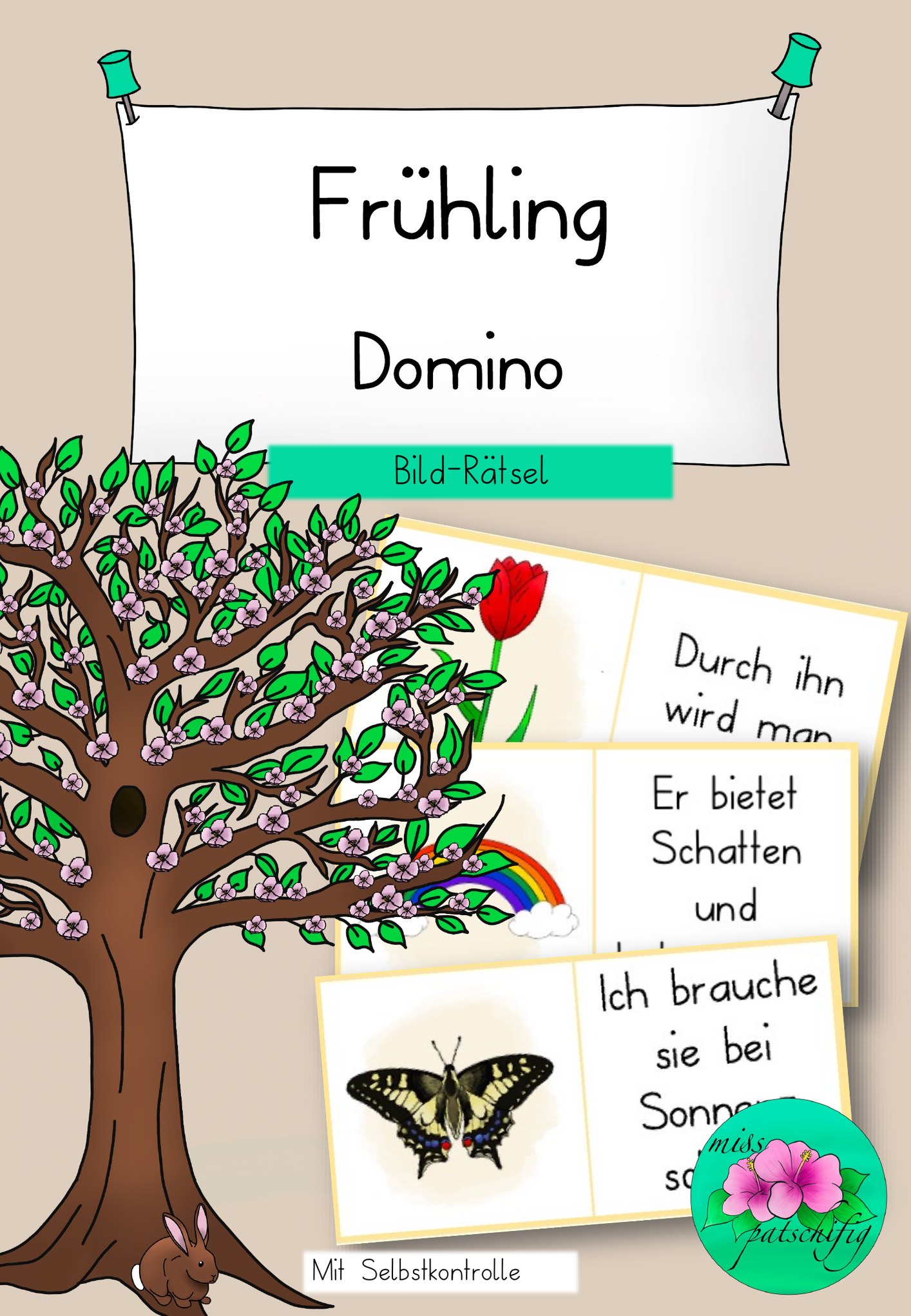 Frühling Domino Bild-Rätsel