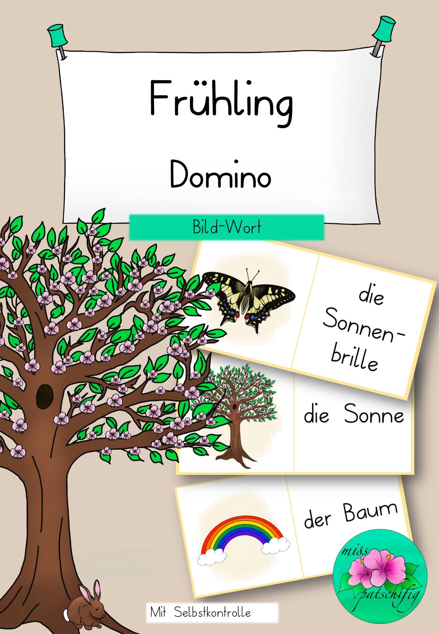 Frühling Domino Bild-Wort