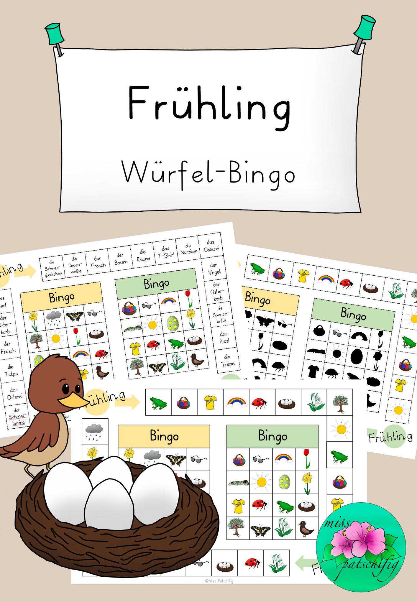 Frühling Würfel Bingo