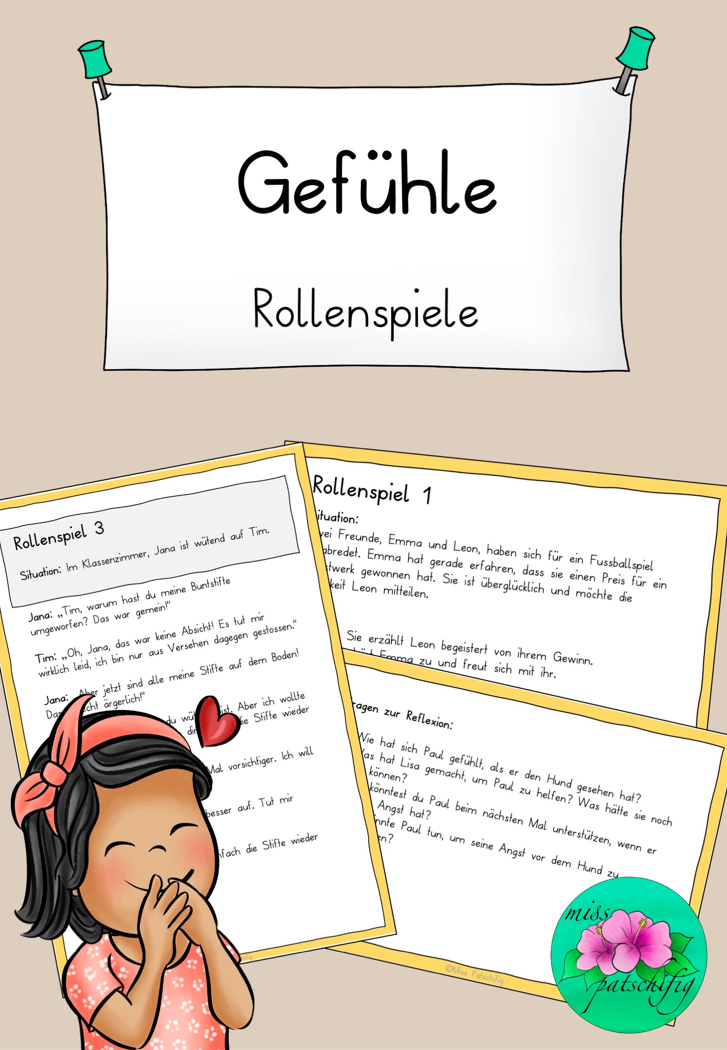 Gefühle Rollenspiele Unterrichtsmaterial