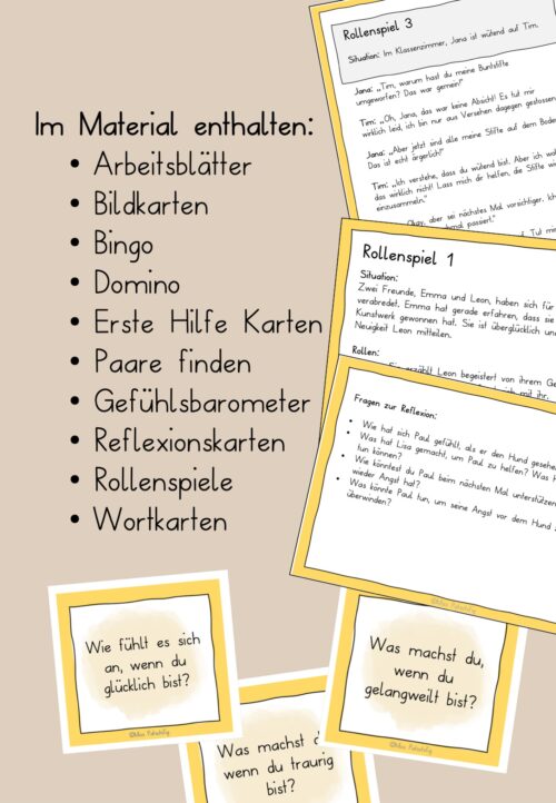Gefühle Rollenspiele Materialpaket