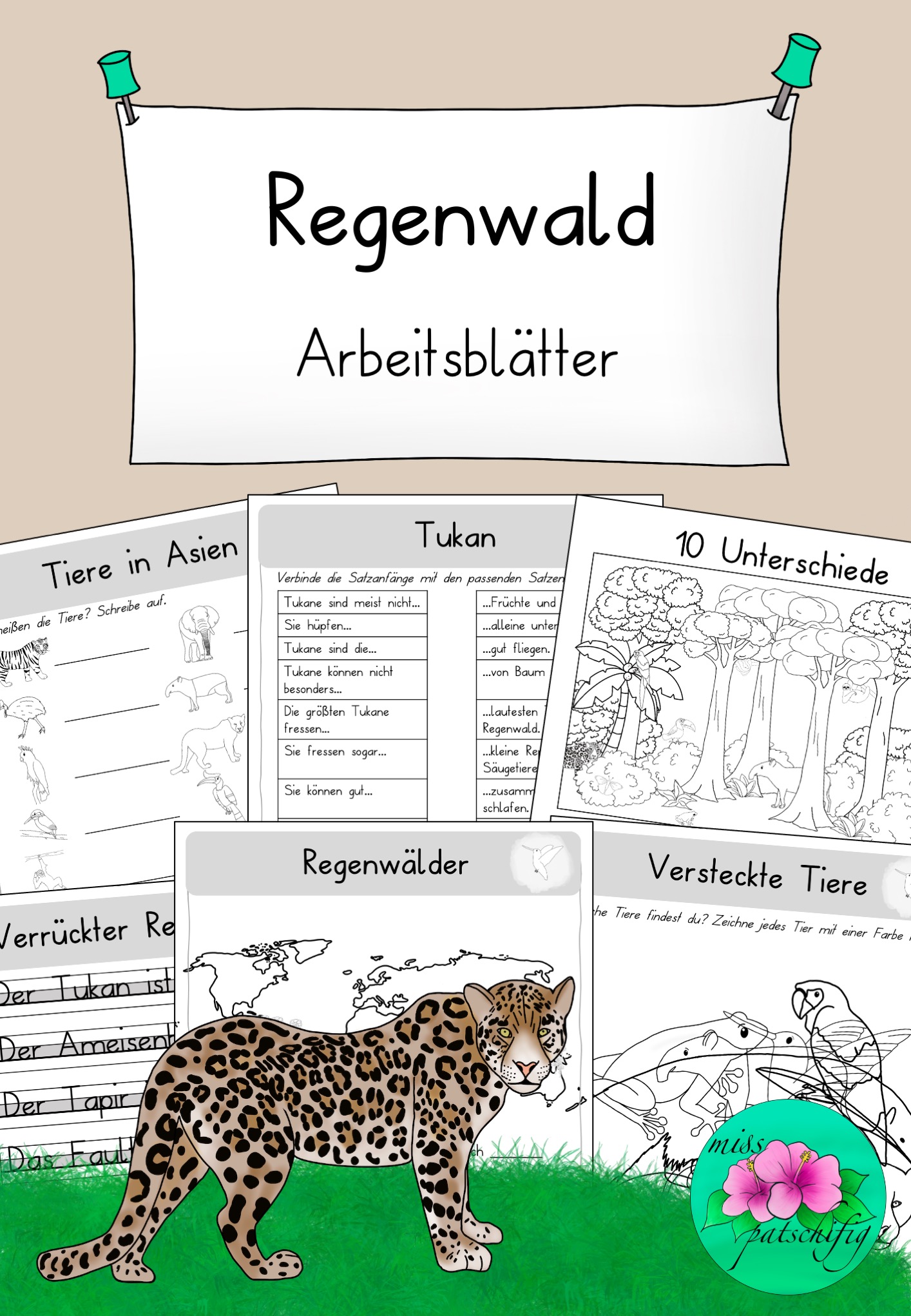 Regenwald Arbeitsblätter