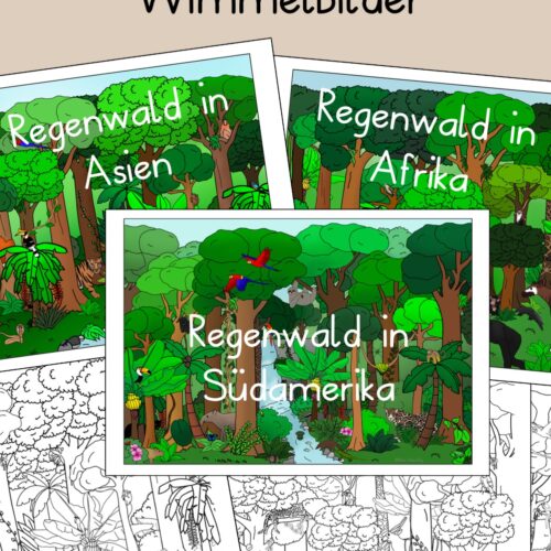 Regenwald Wimmelbilder