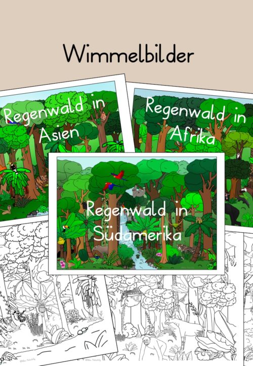 Regenwald Wimmelbilder